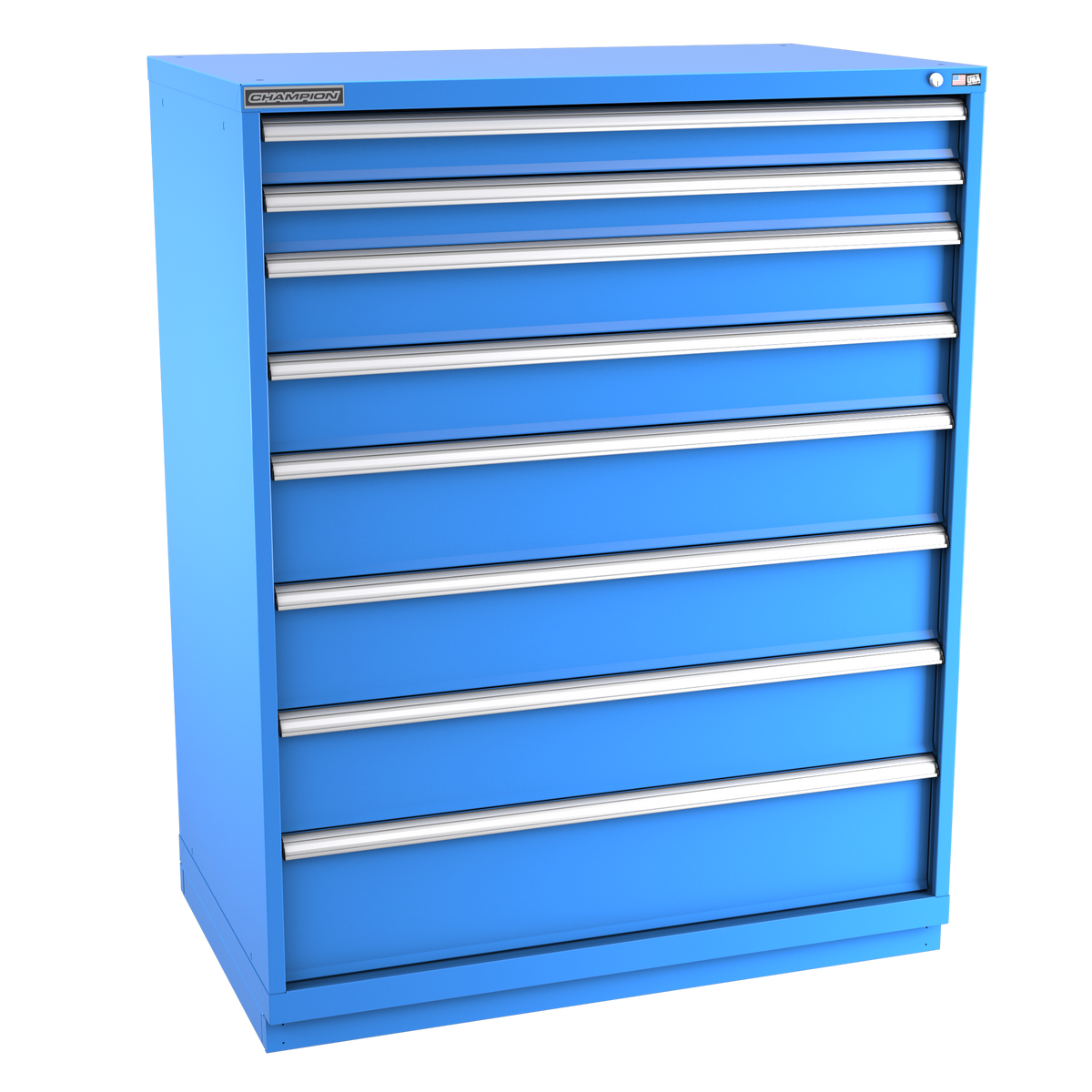 8-Drawer Modular Cabinet EW0801 | 47"W x 59-1/2"H x 28-1/2"D bright blue