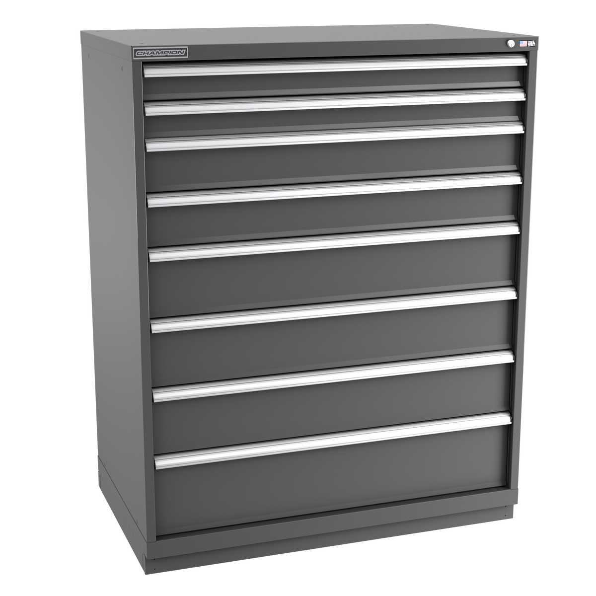 8-Drawer Modular Cabinet EW0801 | 47"W x 59-1/2"H x 28-1/2"D dark grey