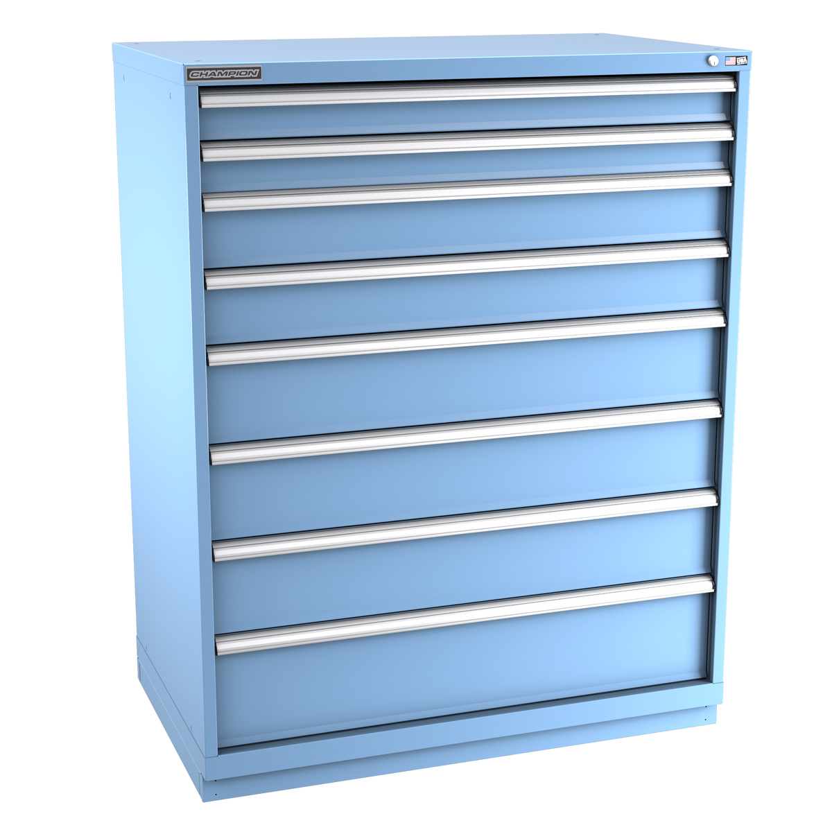 8-Drawer Modular Cabinet EW0801 | 47"W x 59-1/2"H x 28-1/2"D light blue