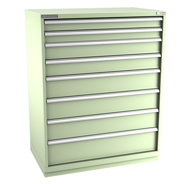 8-Drawer Modular Cabinet EW0801 | 47"W x 59-1/2"H x 28-1/2"D seafoam green