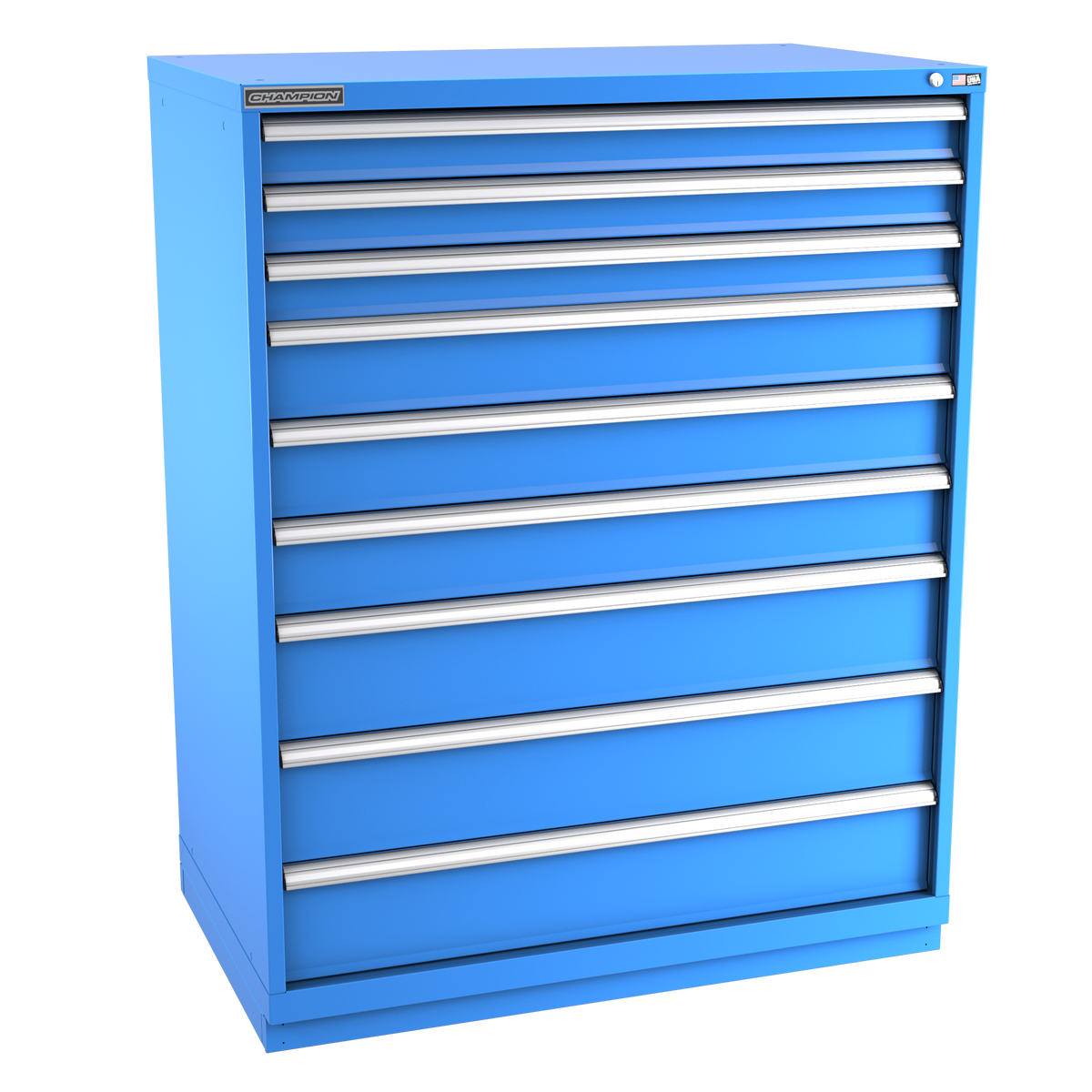 9-Drawer Modular Cabinet EW0901 | 47"W x 59-1/2"H x 28-1/2"D bright blue