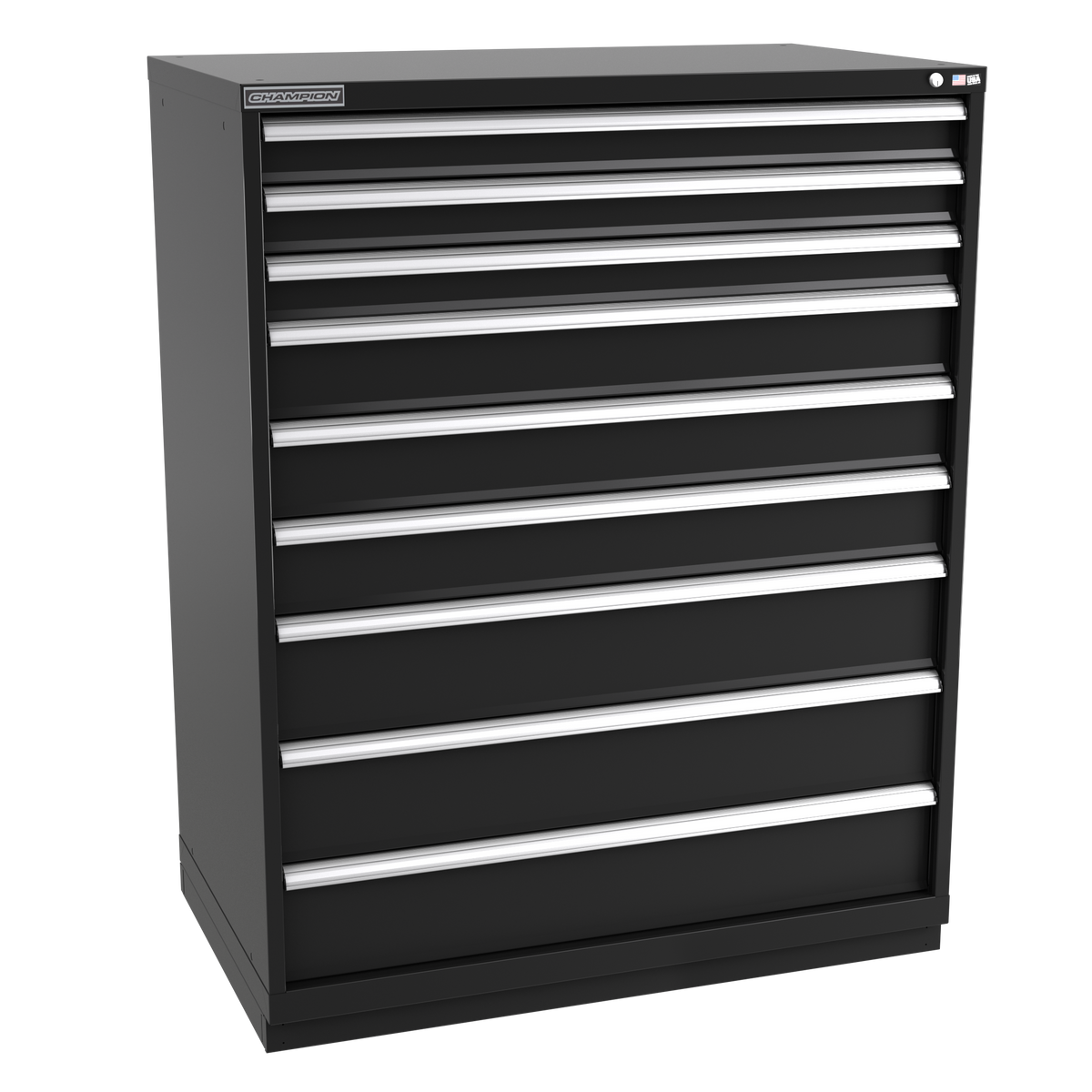 9-Drawer Modular Cabinet EW0901 | 47"W x 59-1/2"H x 28-1/2"D black