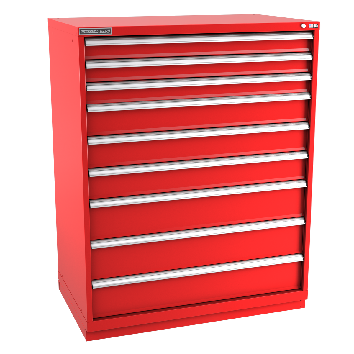 9-Drawer Modular Cabinet EW0901 | 47"W x 59-1/2"H x 28-1/2"D red