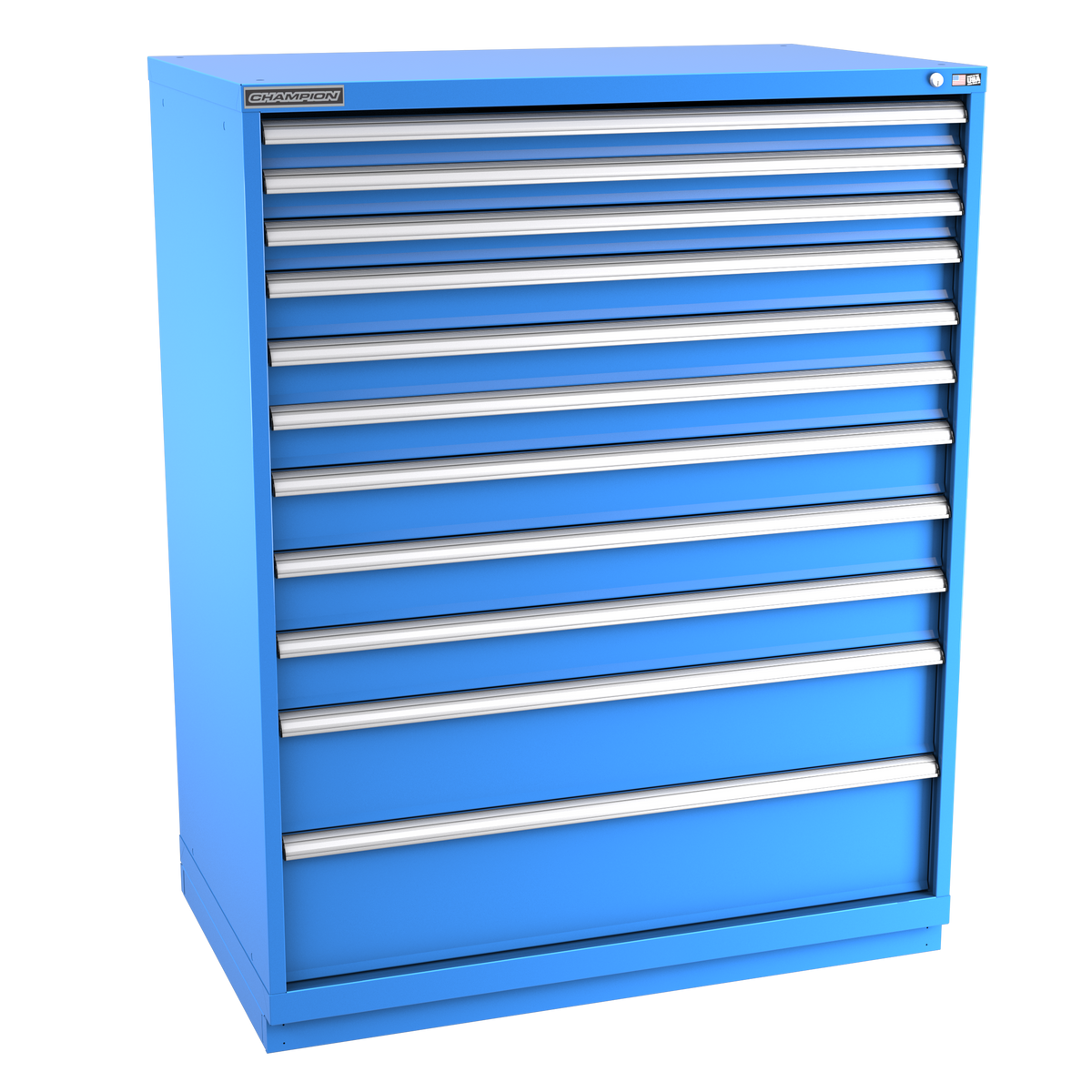 11-Drawer Modular Cabinet EW1101 | 47"W x 59-1/2"H x 28-1/2"D bright blue