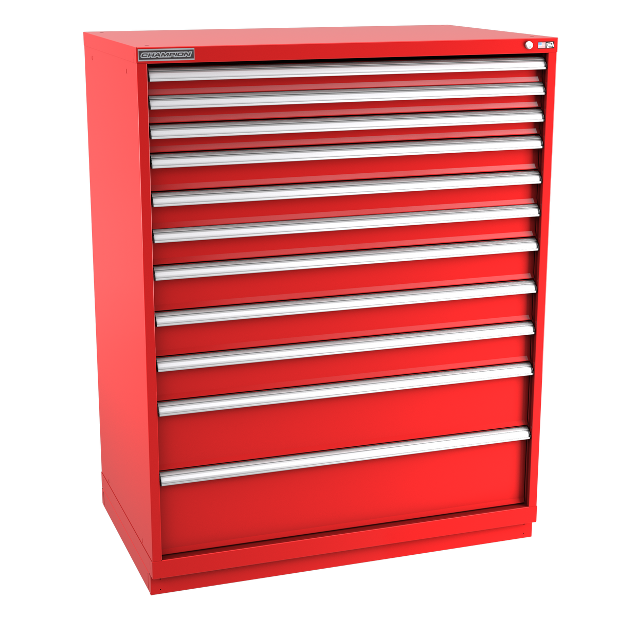 11-Drawer Modular Cabinet EW1101 | 47"W x 59-1/2"H x 28-1/2"D red