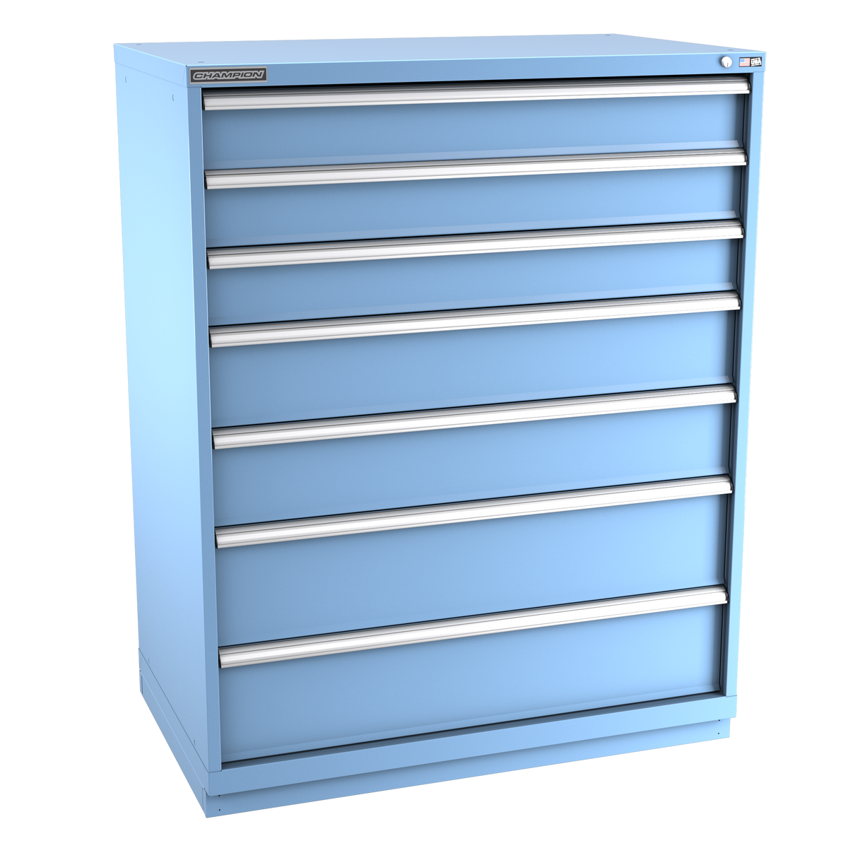 7-Drawer Modular Cabinet EWS0701 | 47"W x 59-1/2"H x 28-1/2"D light blue