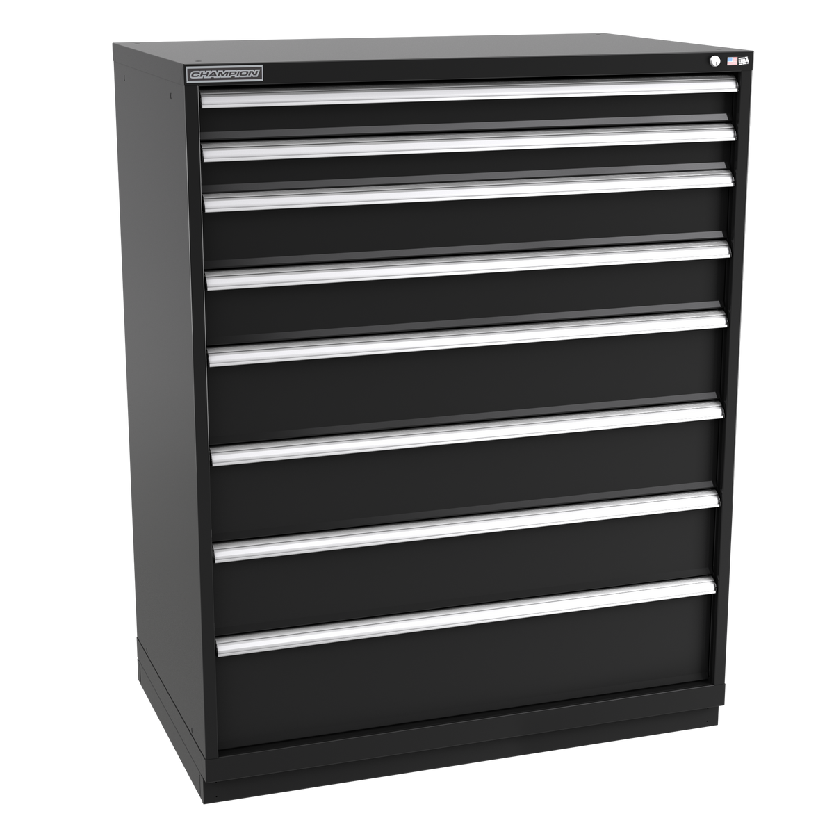 8-Drawer Modular Cabinet EWS0801 | 47"W x 59-1/2"H x 28-1/2"D black