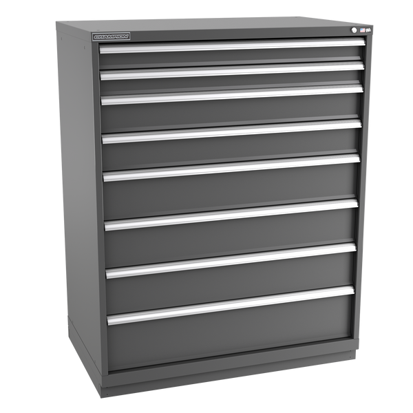 8-Drawer Modular Cabinet EWS0801 | 47"W x 59-1/2"H x 28-1/2"D dark grey