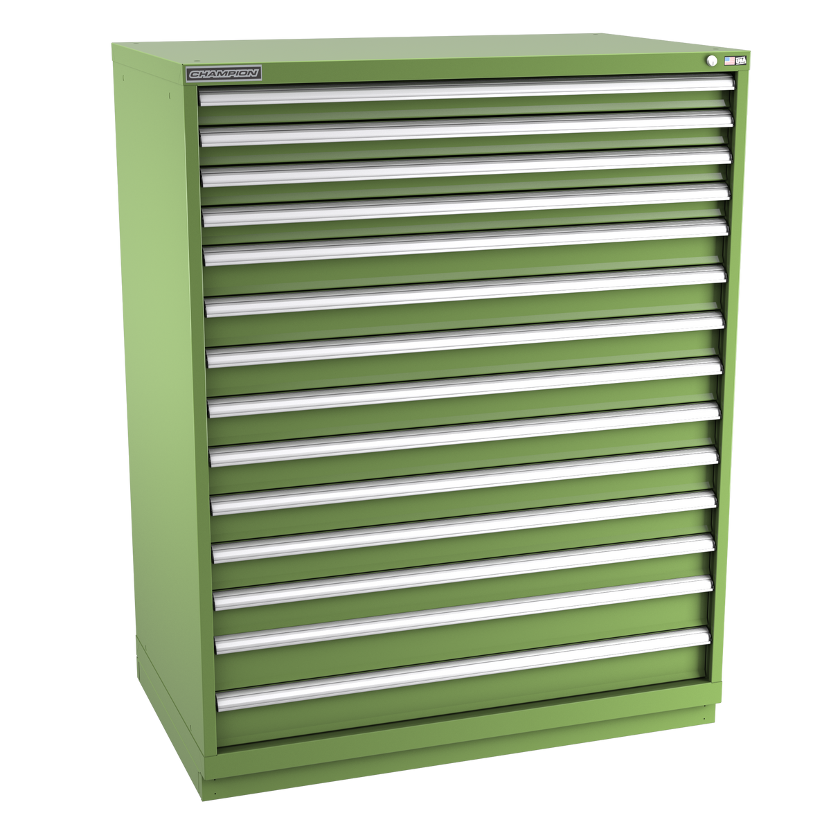 14-Drawer Modular Cabinet EWS1401 | 47"W x 59-1/2"H x 28-1/2"D vista green