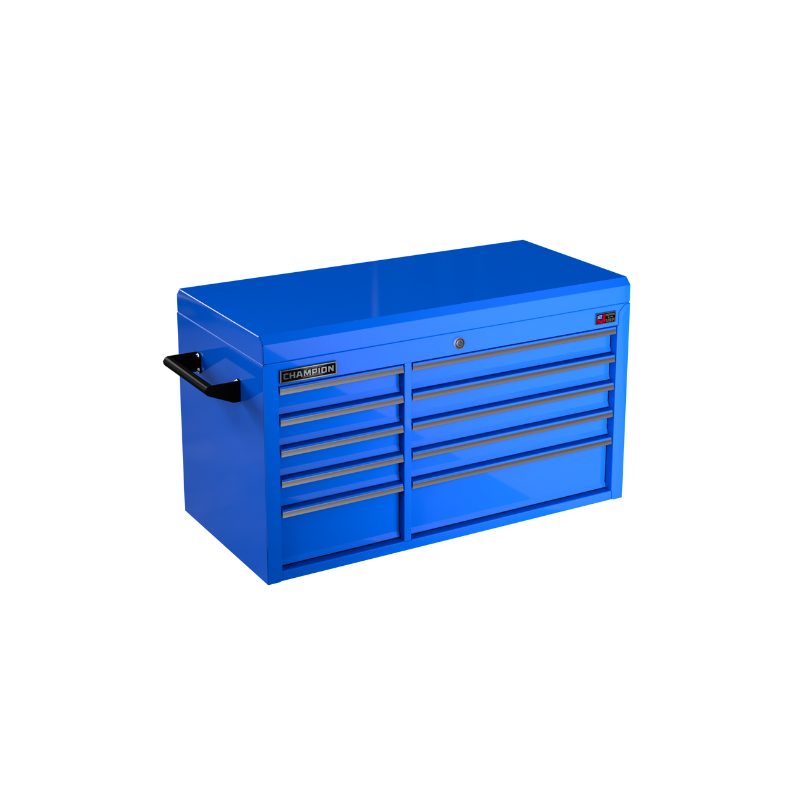 10-drawer 41" FMPRO Top Chest | 41"W x 23"H x 20"D gloss blue