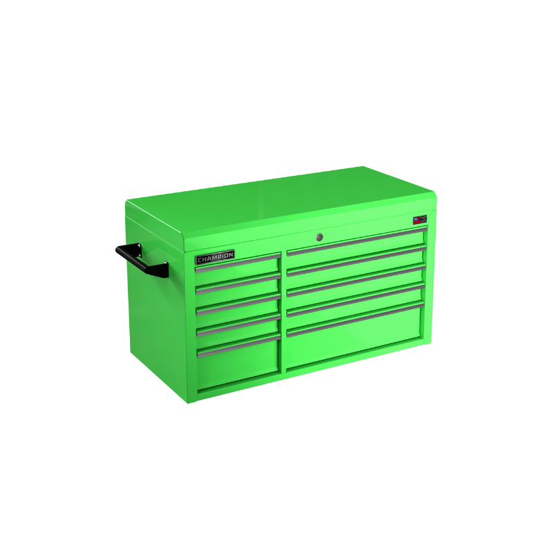 10-drawer 41" FMPRO Top Chest | 41"W x 23"H x 20"D electric green