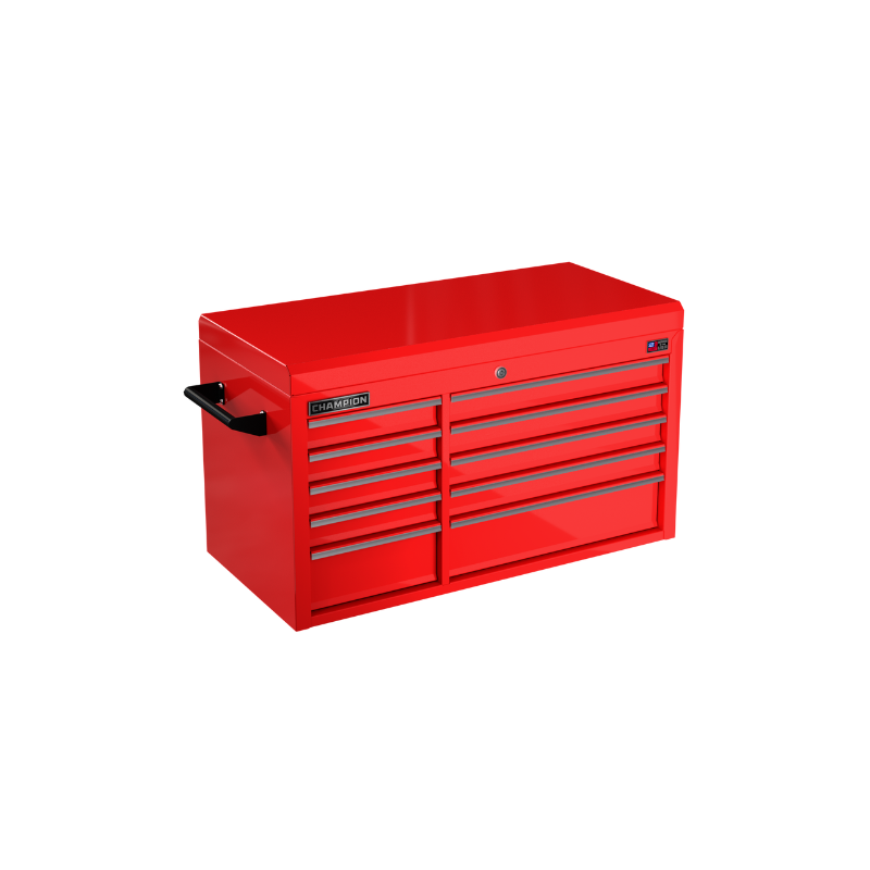 10-drawer 41" FMPRO Top Chest | 41"W x 23"H x 20"D gloss red