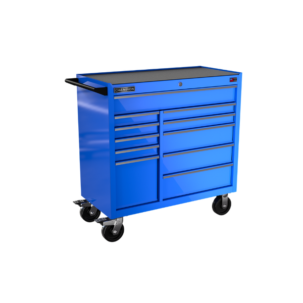 11-drawer 41" FMPRO Roll Cab | 41"W x 43"H x 20"D gloss blue