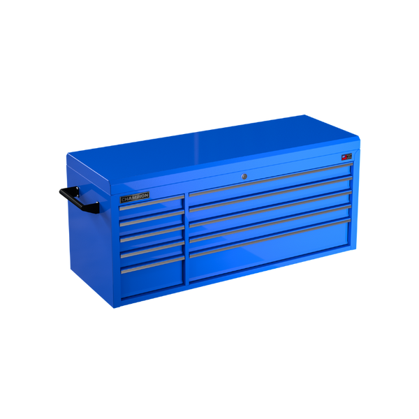 10-drawer 54" FMPRO Top Chest | 54"W x 23"H x 20"D gloss blue