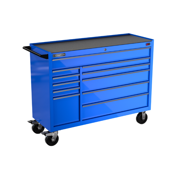 11-drawer 54" FMPRO Roll Cab | 54"W x 43"H x 20"D gloss blue