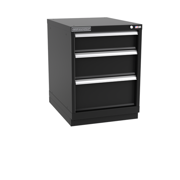 3-Drawer Modular Cabinet NW0301 | 22-3/16"W x 29-7/8"H x 28-1/2"D black