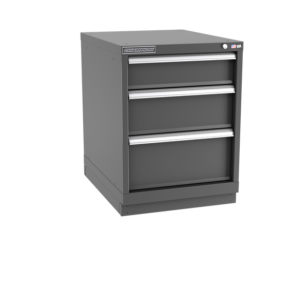 3-Drawer Modular Cabinet NW0301 | 22-3/16"W x 29-7/8"H x 28-1/2"D dark grey