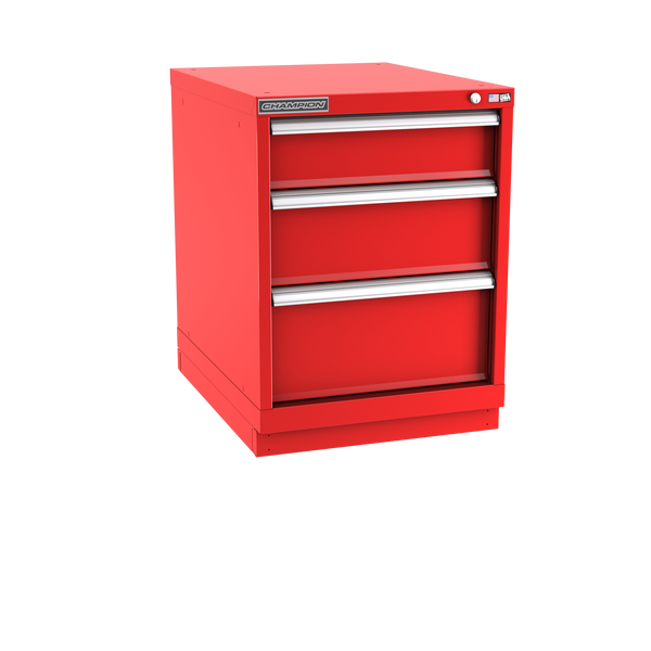 3-Drawer Modular Cabinet NW0301 | 22-3/16"W x 29-7/8"H x 28-1/2"D red