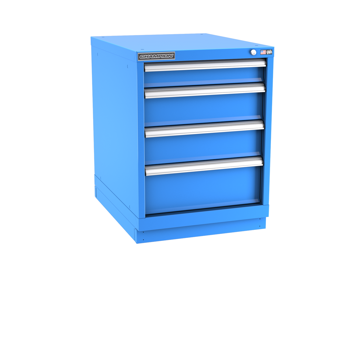 4-Drawer Modular Cabinet NW0401 | 22-3/16"W x 29-7/8"H x 28-1/2"D bright blue