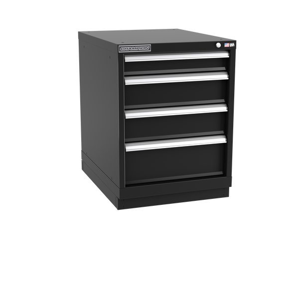 4-Drawer Modular Cabinet NW0401 | 22-3/16"W x 29-7/8"H x 28-1/2"D black