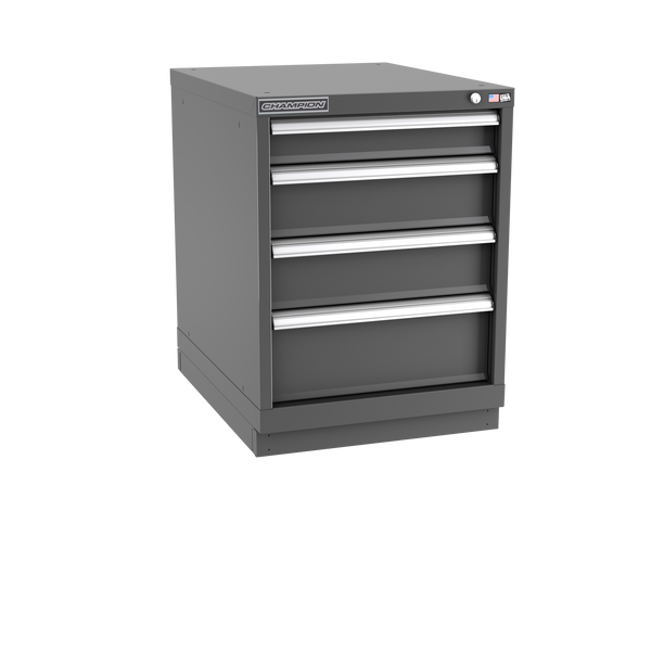 4-Drawer Modular Cabinet NW0401 | 22-3/16"W x 29-7/8"H x 28-1/2"D dark grey