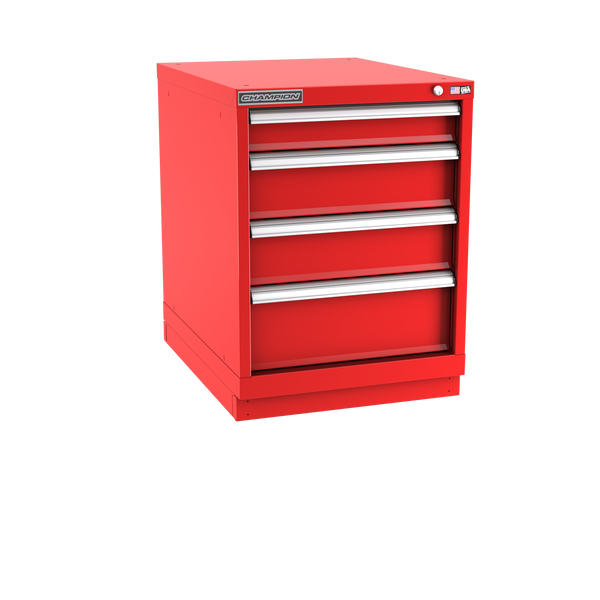 4-Drawer Modular Cabinet NW0401 | 22-3/16"W x 29-7/8"H x 28-1/2"D red