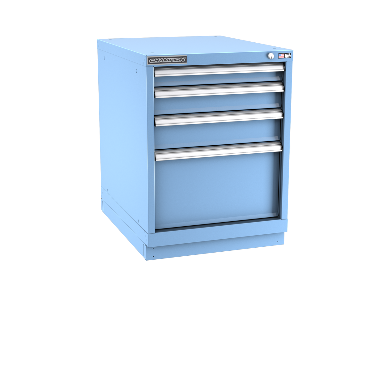 4-Drawer Modular Cabinet NW0402 | 22-3/16"W x 29-7/8"H x 28-1/2"D light blue