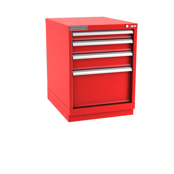 4-Drawer Modular Cabinet NW0402 | 22-3/16"W x 29-7/8"H x 28-1/2"D red