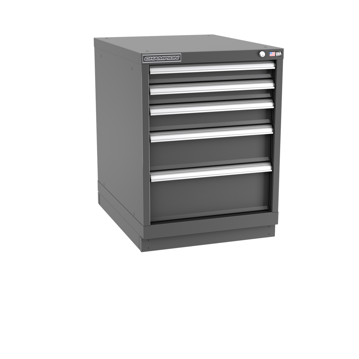 5-Drawer Modular Cabinet NW0502 | 22-3/16"W x 29-7/8"H x 28-1/2"D dark grey