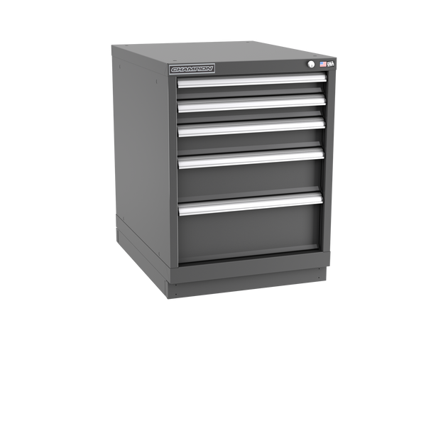 5-Drawer Modular Cabinet NW0502 | 22-3/16"W x 29-7/8"H x 28-1/2"D dark grey