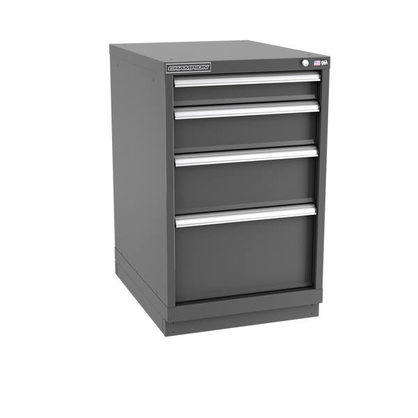 4-Drawer Modular Cabinet NW0401 | 22-3/16"W x 35-7/8"H x 28-1/2"D dark grey