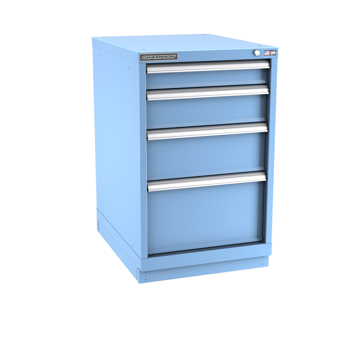 4-Drawer Modular Cabinet NW0401 | 22-3/16"W x 35-7/8"H x 28-1/2"D light blue