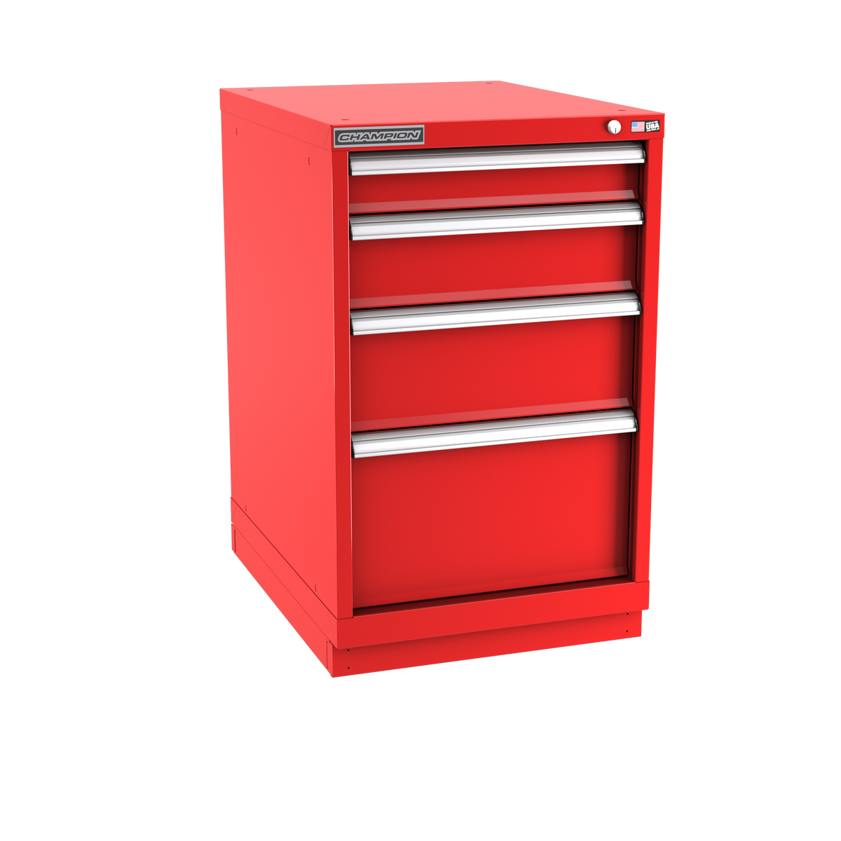 4-Drawer Modular Cabinet NW0401 | 22-3/16"W x 35-7/8"H x 28-1/2"D red