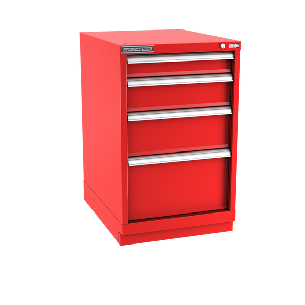 4-Drawer Modular Cabinet NW0401 | 22-3/16"W x 35-7/8"H x 28-1/2"D red