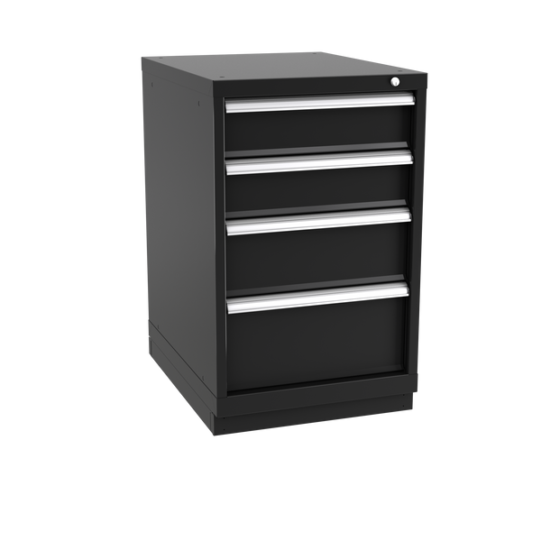 4-Drawer Modular Cabinet NW0402 | 22-3/16"W x 35-7/8"H x 28-1/2"D black