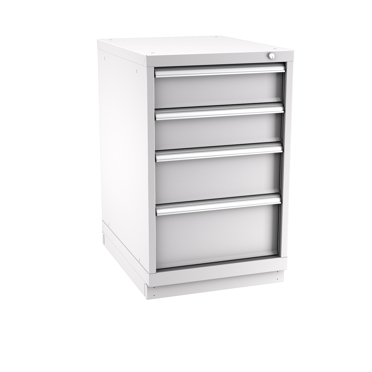 4-Drawer Modular Cabinet NW0402 | 22-3/16"W x 35-7/8"H x 28-1/2"D light grey