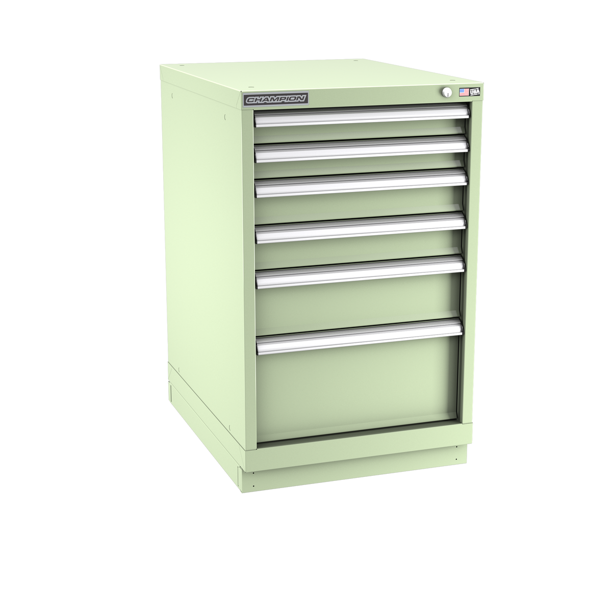 6-Drawer Modular Cabinet NW0601 | 22-3/16"W x 35-7/8"H x 28-1/2"D seafoam green