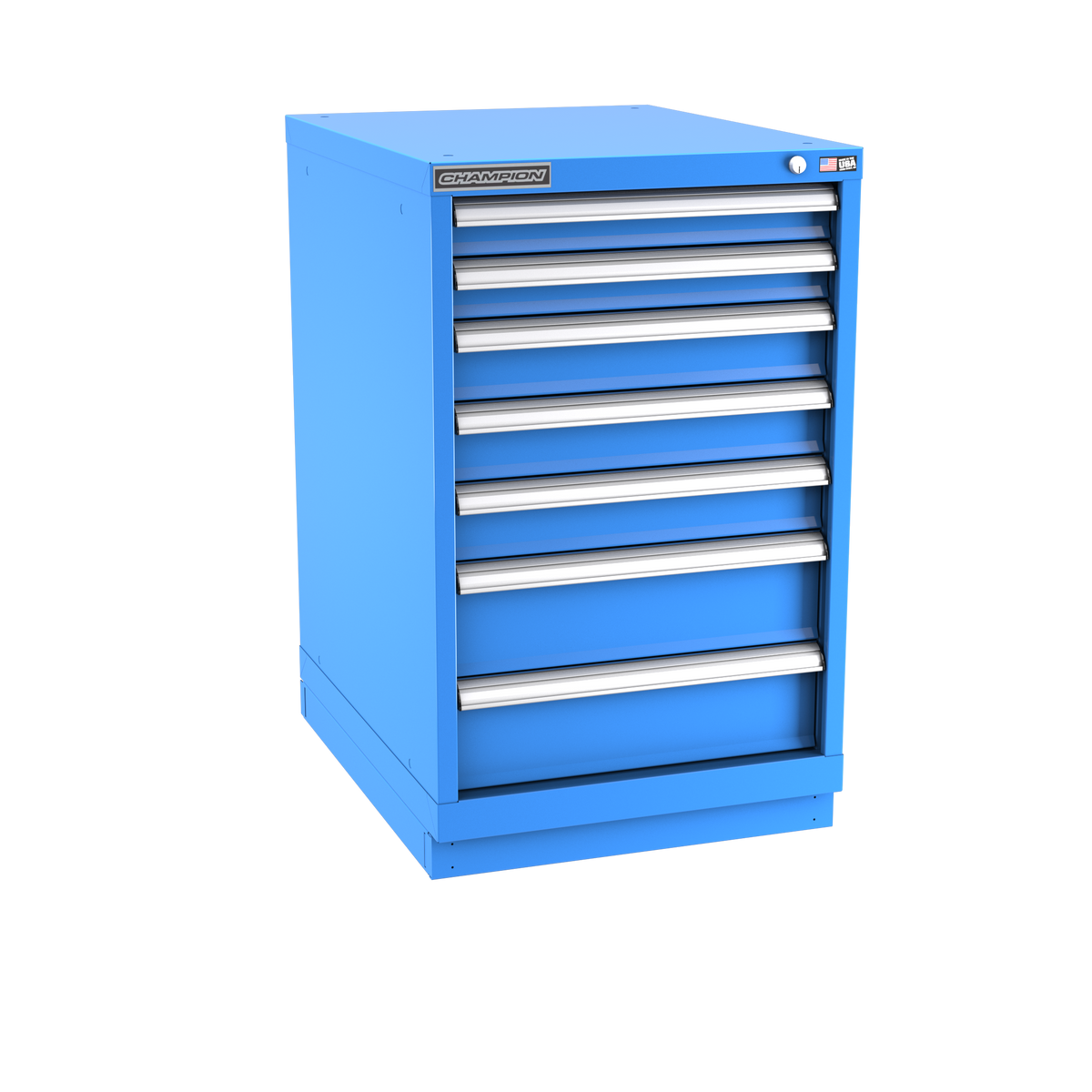 7-Drawer Modular Cabinet NW0701 | 22-3/16"W x 35-7/8"H x 28-1/2"D bright blue