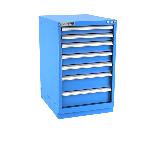 7-Drawer Modular Cabinet NW0701 | 22-3/16"W x 35-7/8"H x 28-1/2"D bright blue