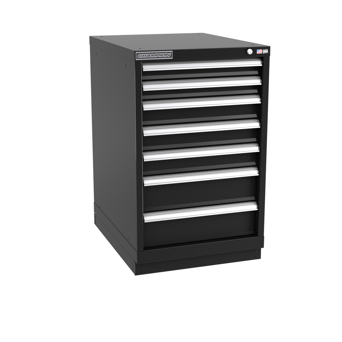 7-Drawer Modular Cabinet NW0701 | 22-3/16"W x 35-7/8"H x 28-1/2"D black