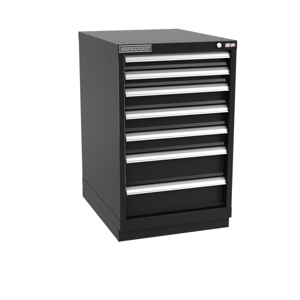 7-Drawer Modular Cabinet NW0701 | 22-3/16"W x 35-7/8"H x 28-1/2"D black