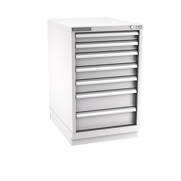 7-Drawer Modular Cabinet NW0701 | 22-3/16"W x 35-7/8"H x 28-1/2"D light grey