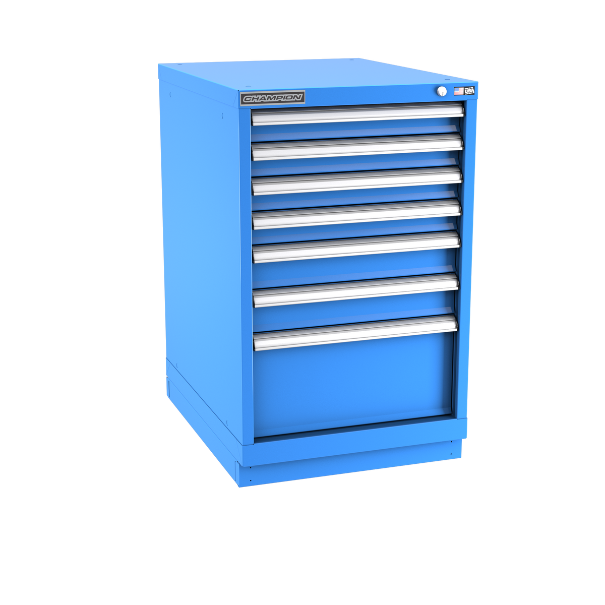 7-Drawer Modular Cabinet NW0702 | 22-3/16"W x 35-7/8"H x 28-1/2"D bright blue