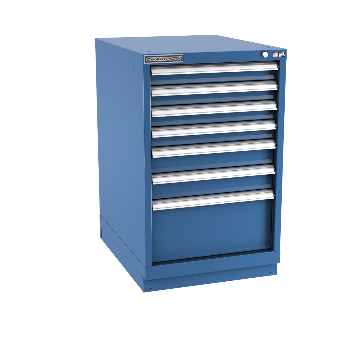 7-Drawer Modular Cabinet NW0702 | 22-3/16"W x 35-7/8"H x 28-1/2"D dark blue