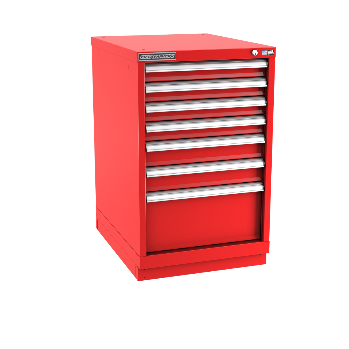 7-Drawer Modular Cabinet NW0702 | 22-3/16"W x 35-7/8"H x 28-1/2"D red