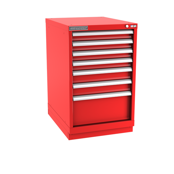 7-Drawer Modular Cabinet NW0702 | 22-3/16"W x 35-7/8"H x 28-1/2"D red