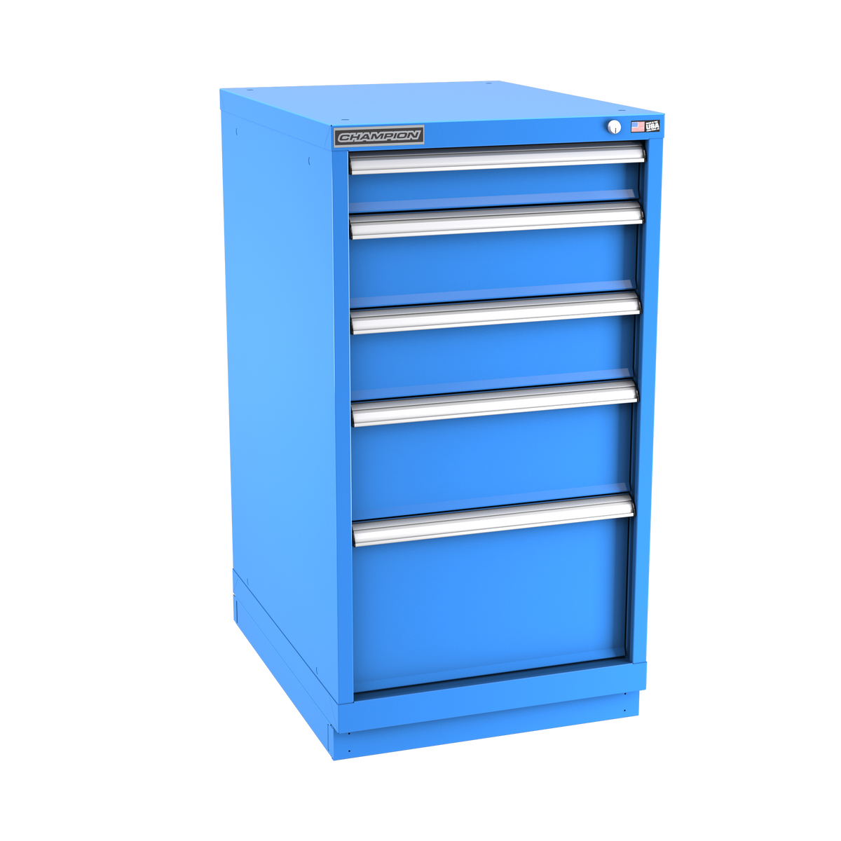 5-Drawer Modular Cabinet NW0501 | 22-3/16"W x 41-3/4"H x 28-1/2"D bright blue