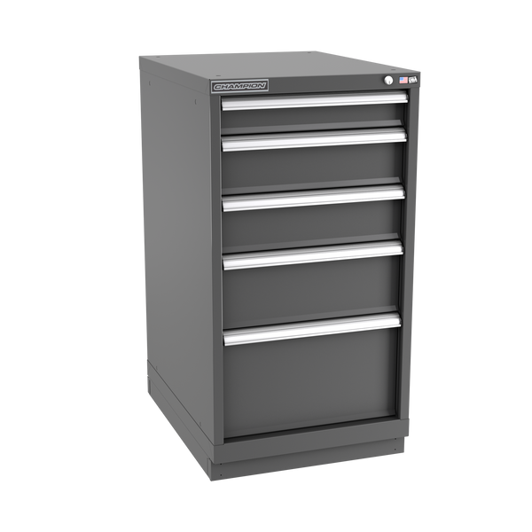 5-Drawer Modular Cabinet NW0501 | 22-3/16"W x 41-3/4"H x 28-1/2"D dark grey