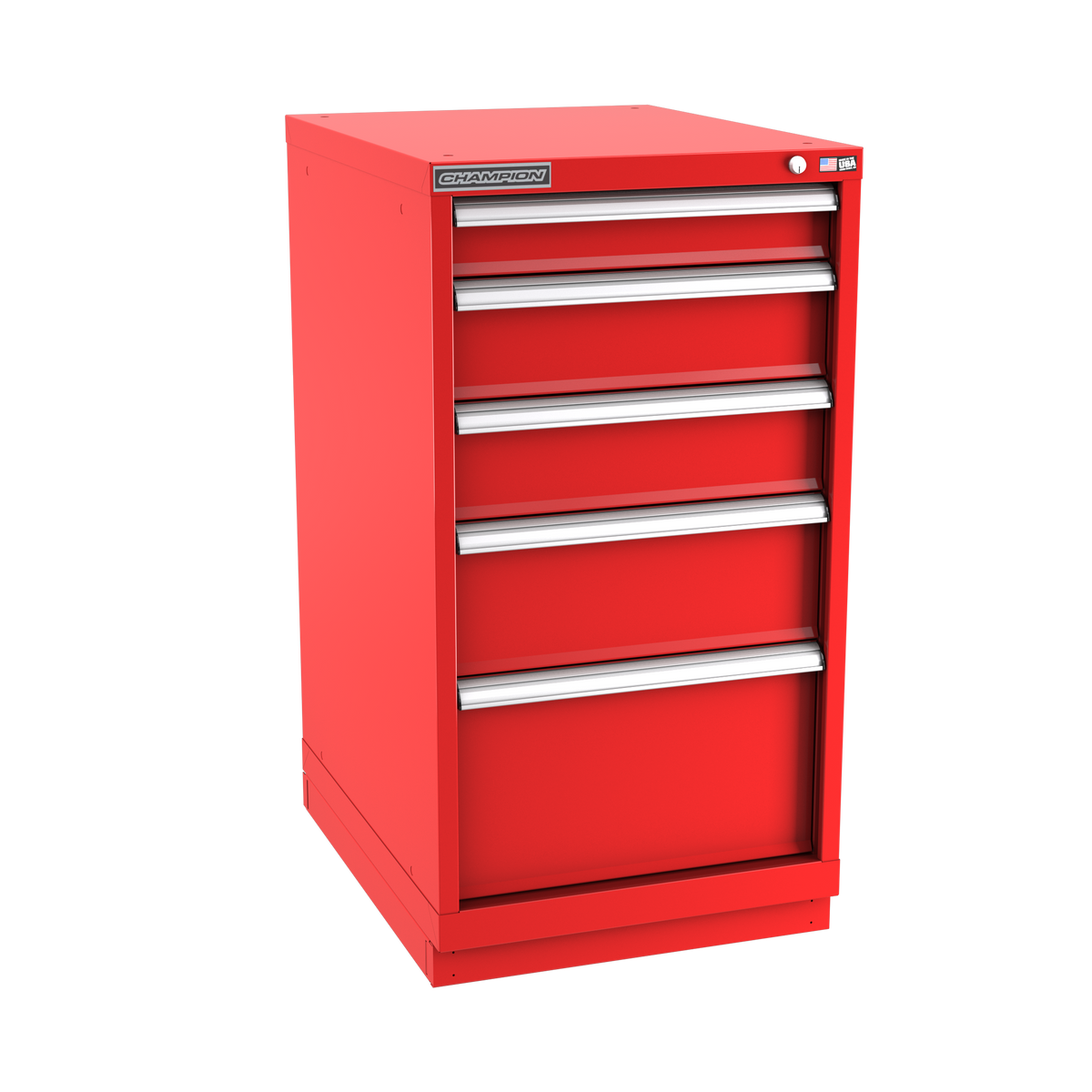 5-Drawer Modular Cabinet NW0501 | 22-3/16"W x 41-3/4"H x 28-1/2"D red