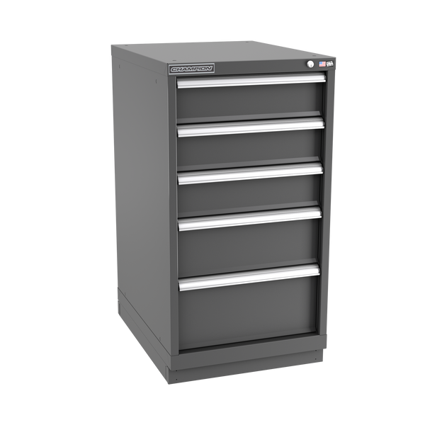 5-Drawer Modular Cabinet NW0502 | 22-3/16"W x 41-3/4"H x 28-1/2"D dark grey